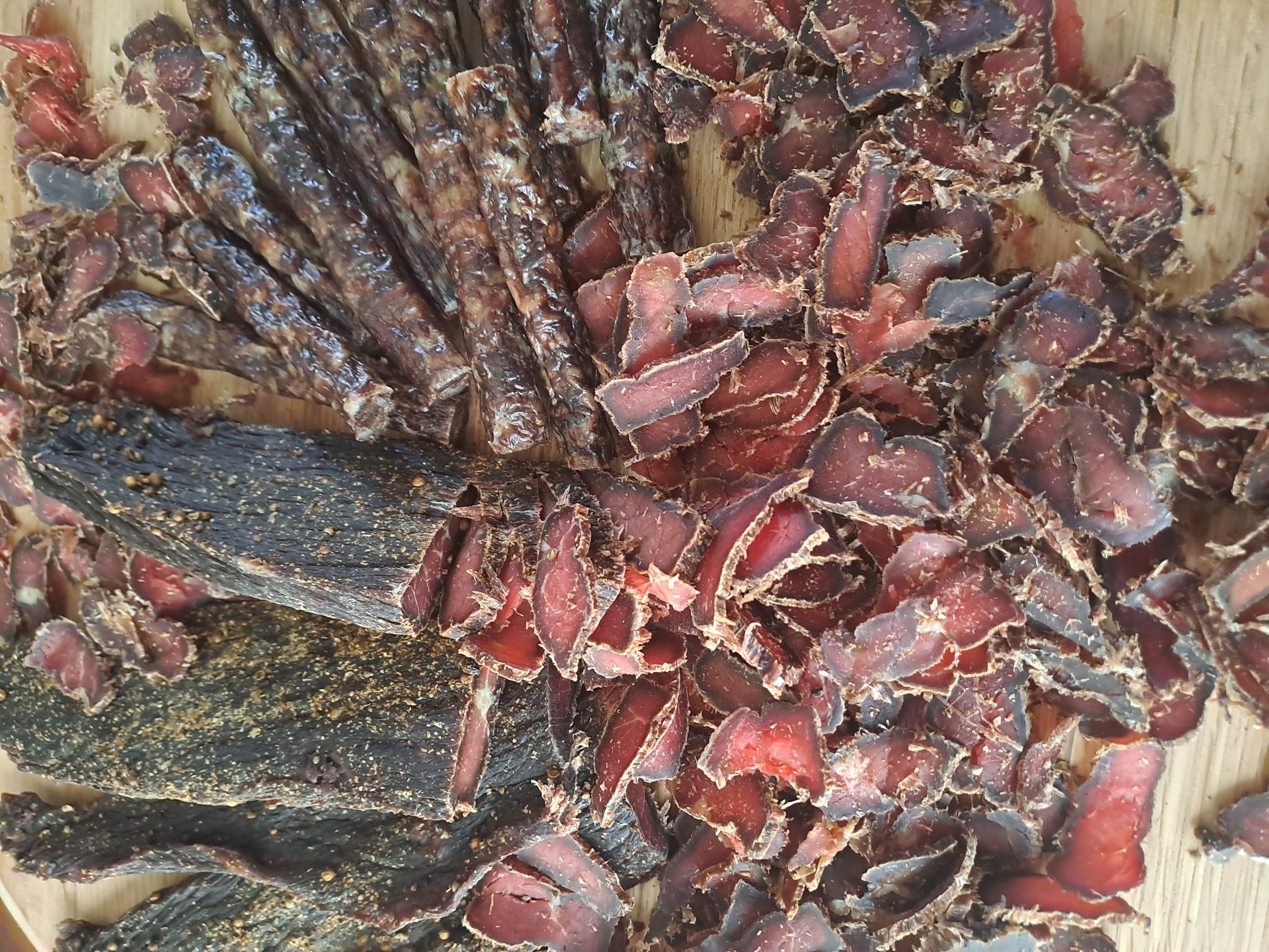Biltong and Droë Wors display
